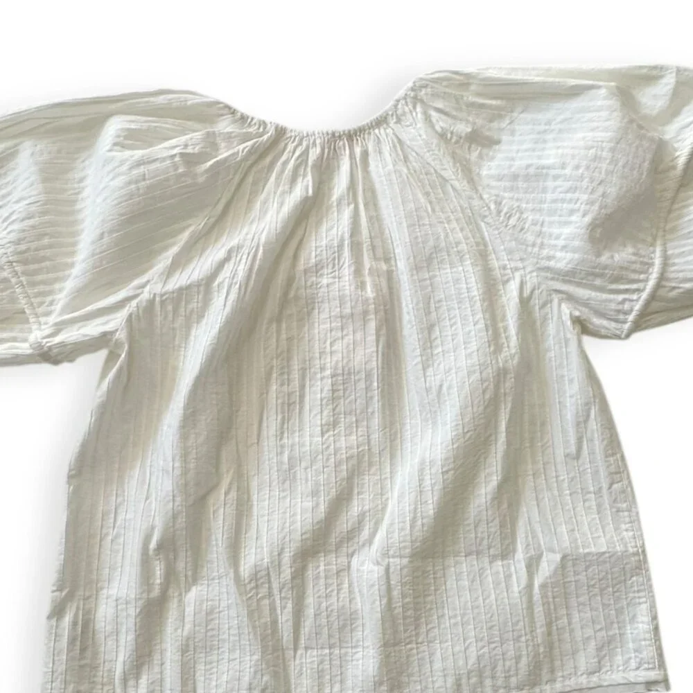 Ulla Johnson White‎ Cotton Laurenza Blouse, puff sleeves, Size 0, New with Tag